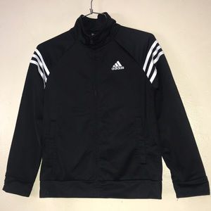 Adidas,girl's black athletic jacket.size M,